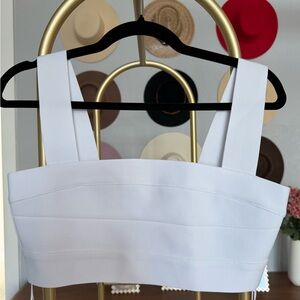 Susana Monaco White Bandeau Crop Top